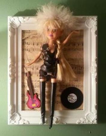 pciture frame with punk rock barbie