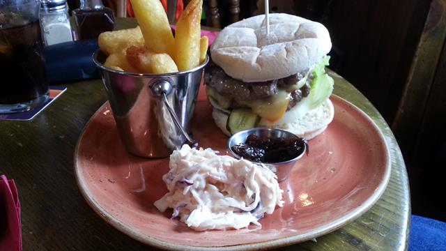Thatch Inn Croyde Burger Lunch
